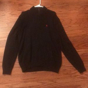 Polo Ralph Lauren Half Zip Sweater Black Medium